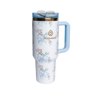 Bloom Tumbler 1.18L Outlet – blue floral front view