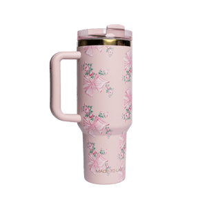 Bloom Tumbler 1.18L Outlet – pink floral side view