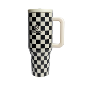 Rooveco CheckMate – Black Checkered – Front view on transparent background