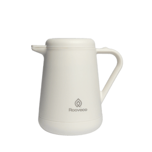 Daily Brew 600ml pot in matte beige – front view on white background