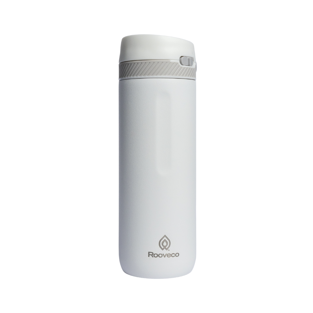 Rooveco Move Bottle – White – Front view on transparent background