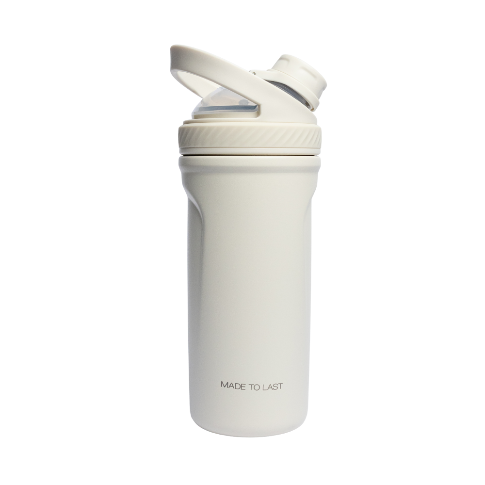 Rooveco Power Shaker – Ivory – Back view showing “Made To Last”