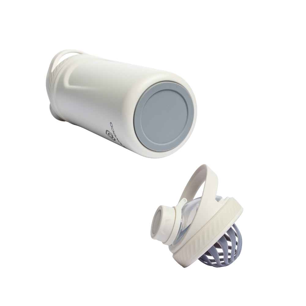 Rooveco Power Shaker – Ivory – Bottle base and detached shaker lid