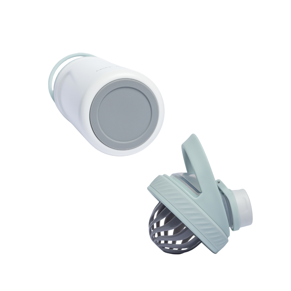 Rooveco Power Shaker – Mint – Bottle base and detached shaker lid