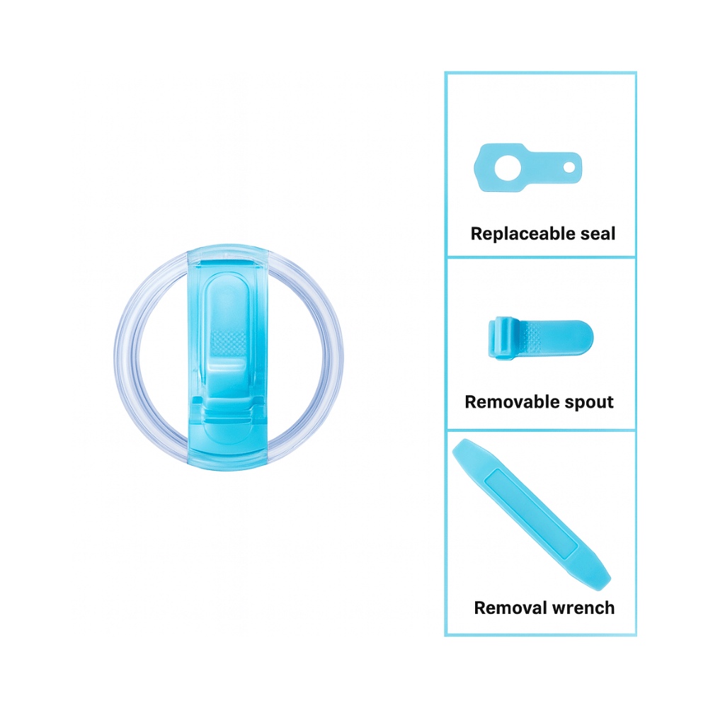 Rooveco Straw Lid Set Blue – features infographic
