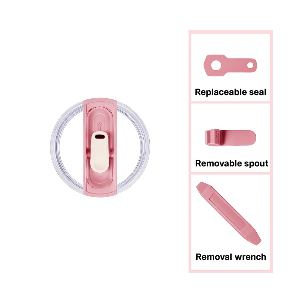 Rooveco Straw Lid Set Pink – features infographic