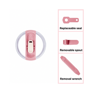 Rooveco Straw Lid Set Pink – features infographic