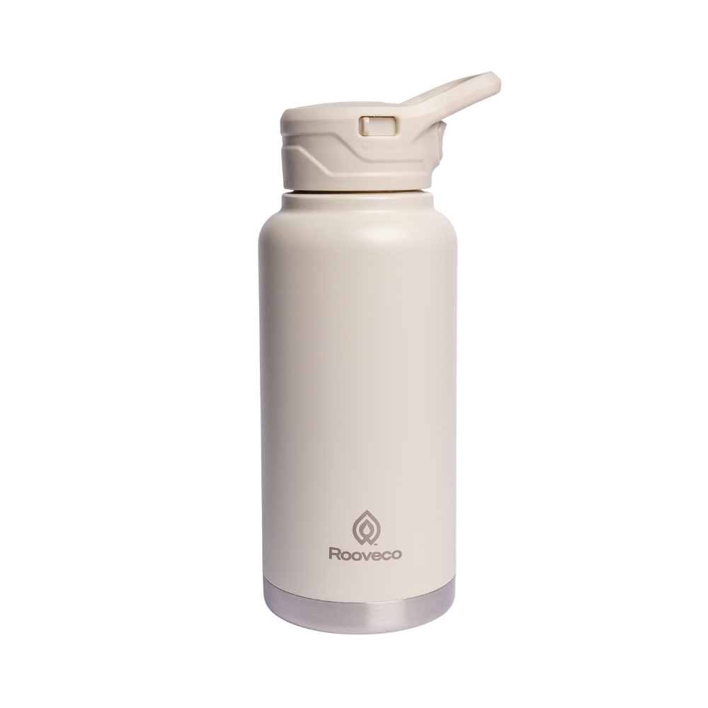 Rooveco Titan Flask – Beige – Front view on transparent background